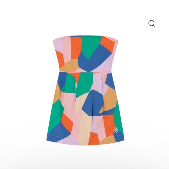 Colorful Geometric Kids Casual Dress by boutique brand The Animals Observatory - Picture 2 of 4
